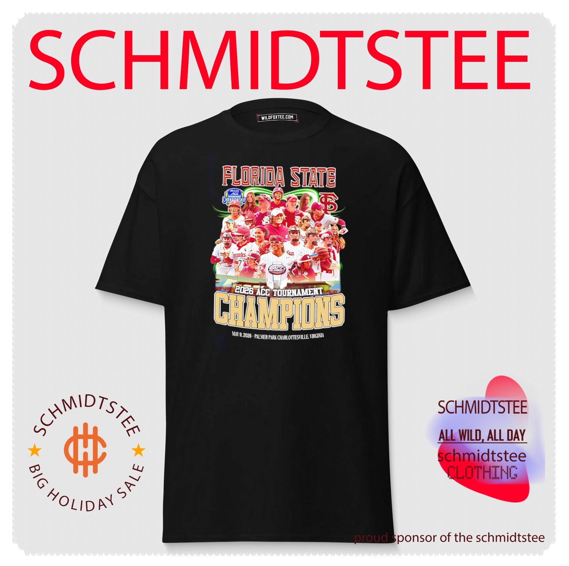 Florida State Seminoles softball 2026 Acc Tournament Champions team collage shirt
