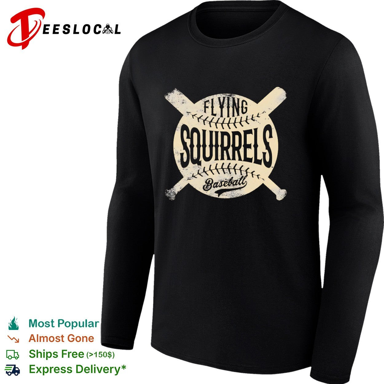Flying Squirrels baseball bats shirt