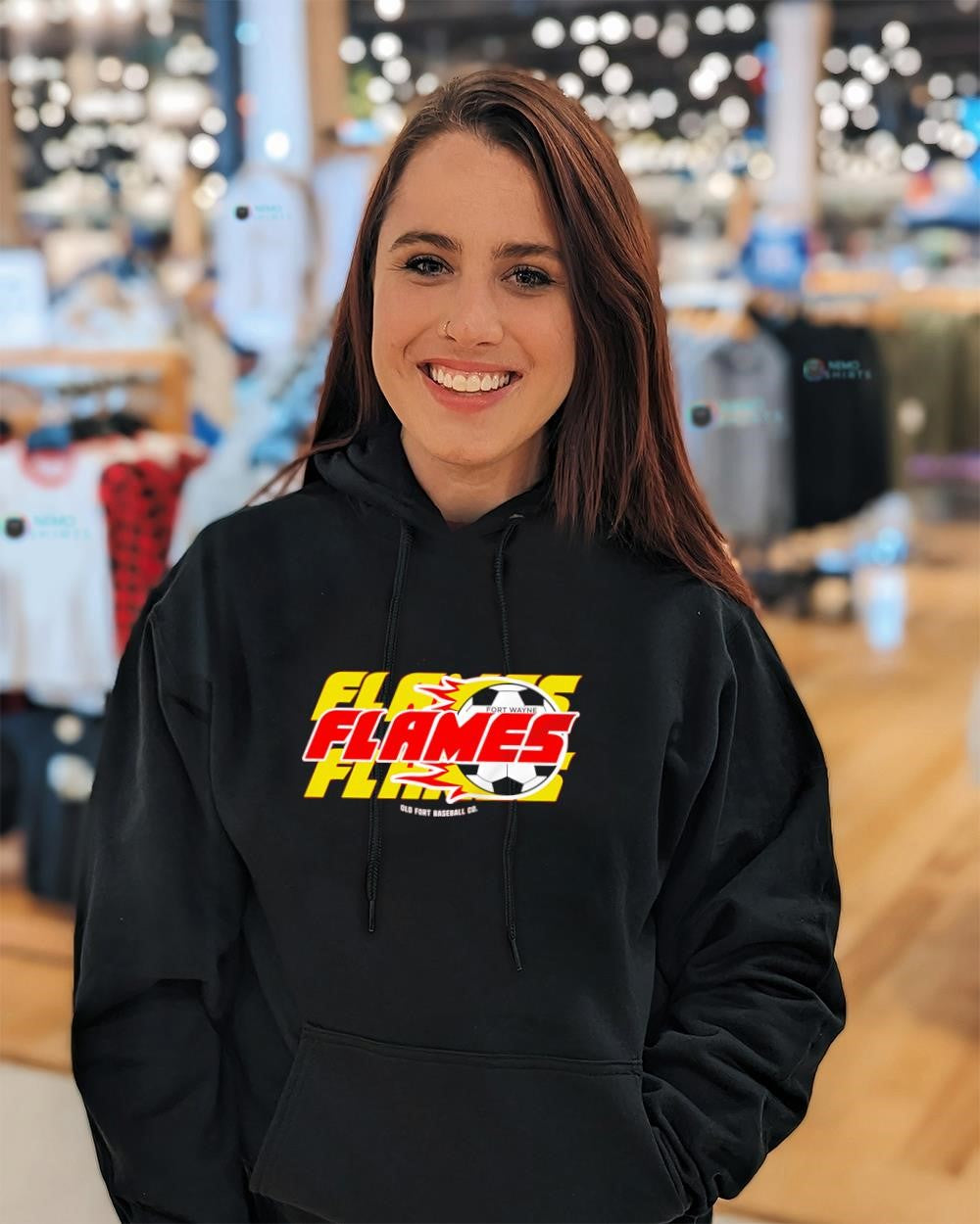 Fort Wayne Flames soccer team logo shirt