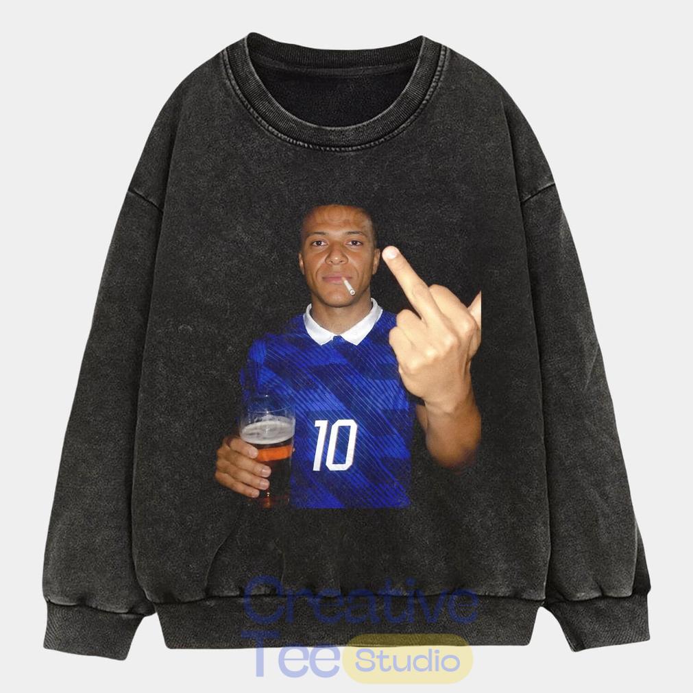 France National Team Mbappé Drunk Middle Finger T-Shirt