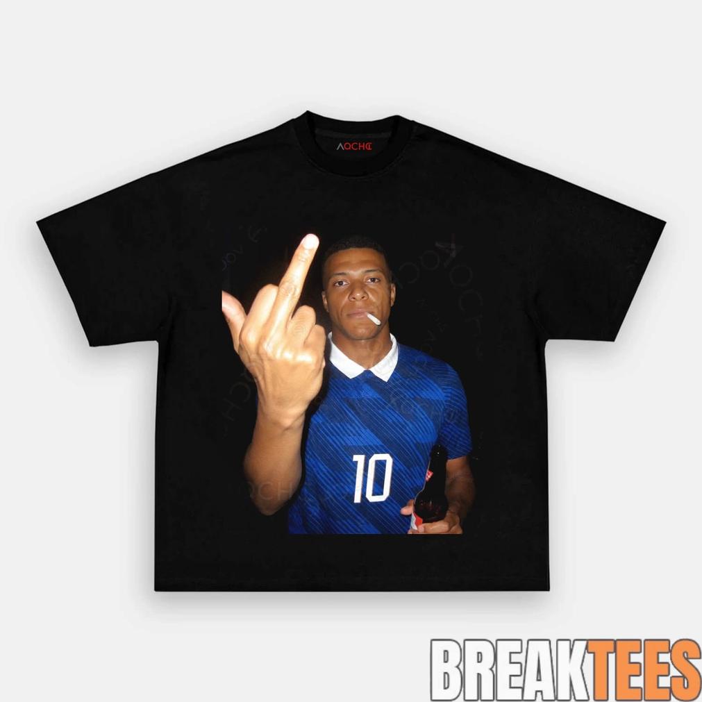 France National Team Mbappé Drunk Middle Finger Tee