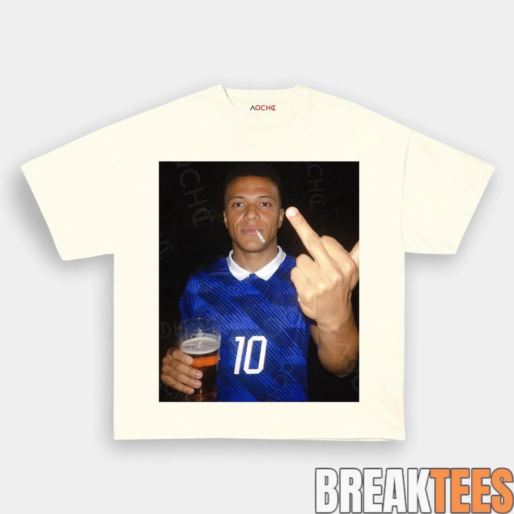 France National Team Mbappé Drunk Middle Finger Tee