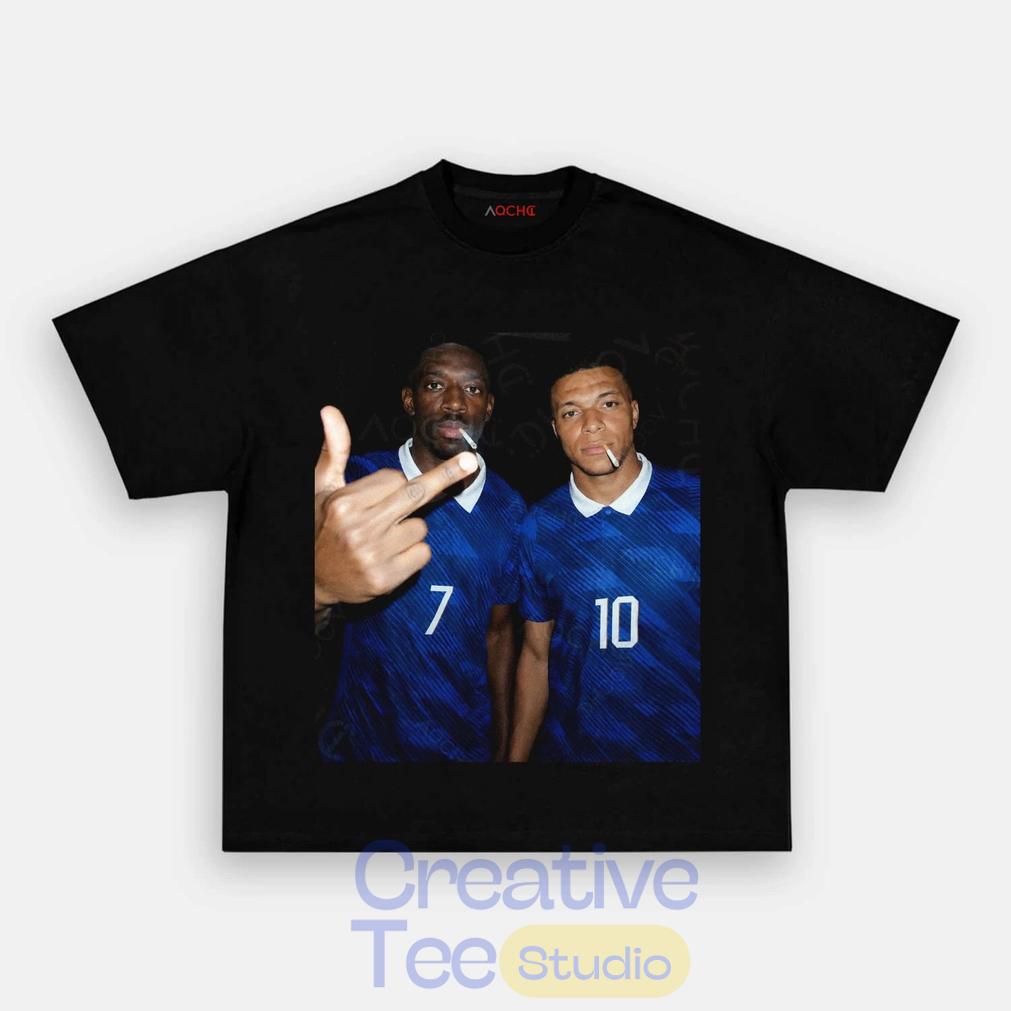 France National Team Mbappé x Dembele Drunk Smoke T-Shirt