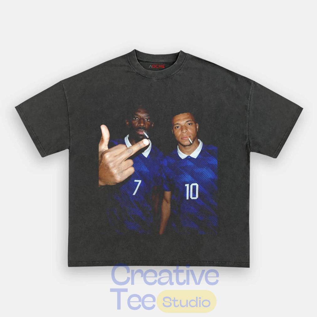 France National Team Mbappé x Dembele Drunk Smoke T-Shirt