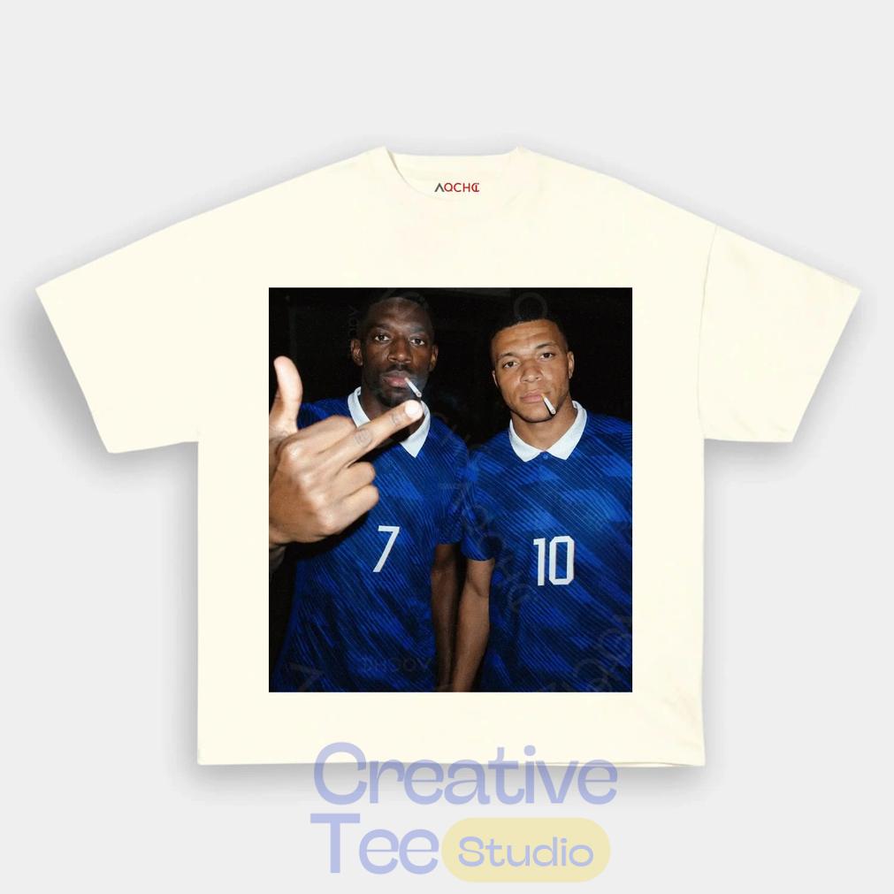 France National Team Mbappé x Dembele Drunk Smoke T-Shirt