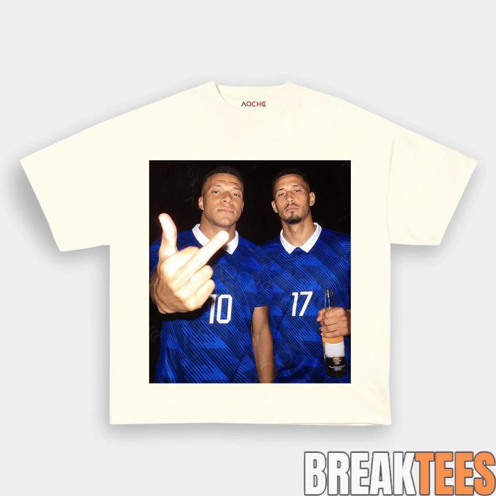 France National Team Mbappé x Saliba Drunk Smoke Tee