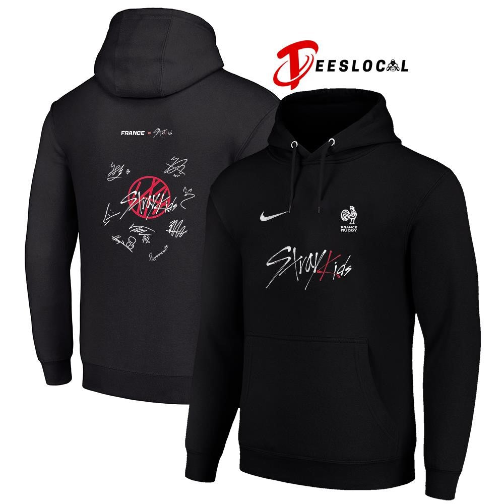 France Rugby x Stray Kids show signatures shirt