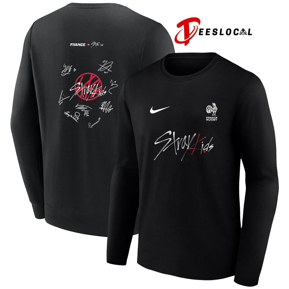 France Rugby x Stray Kids show signatures shirt