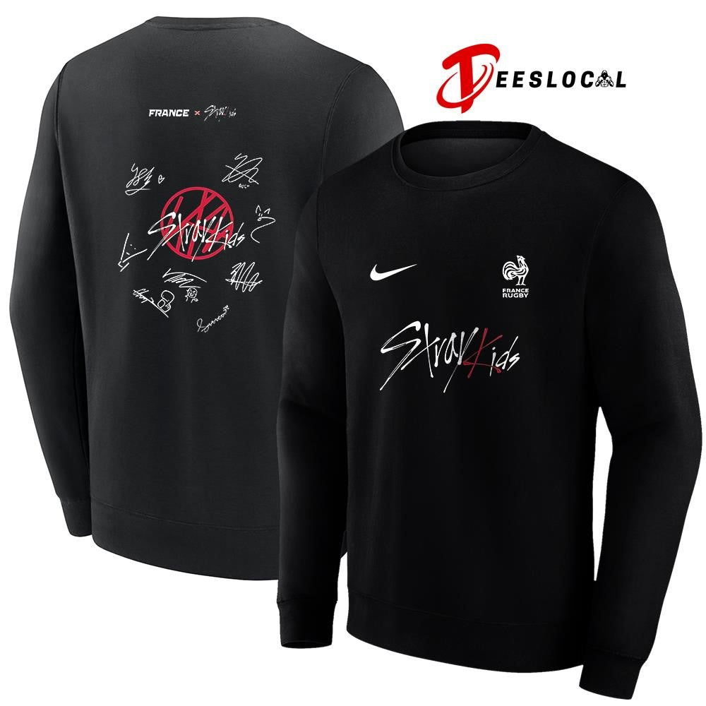 France Rugby x Stray Kids show signatures shirt