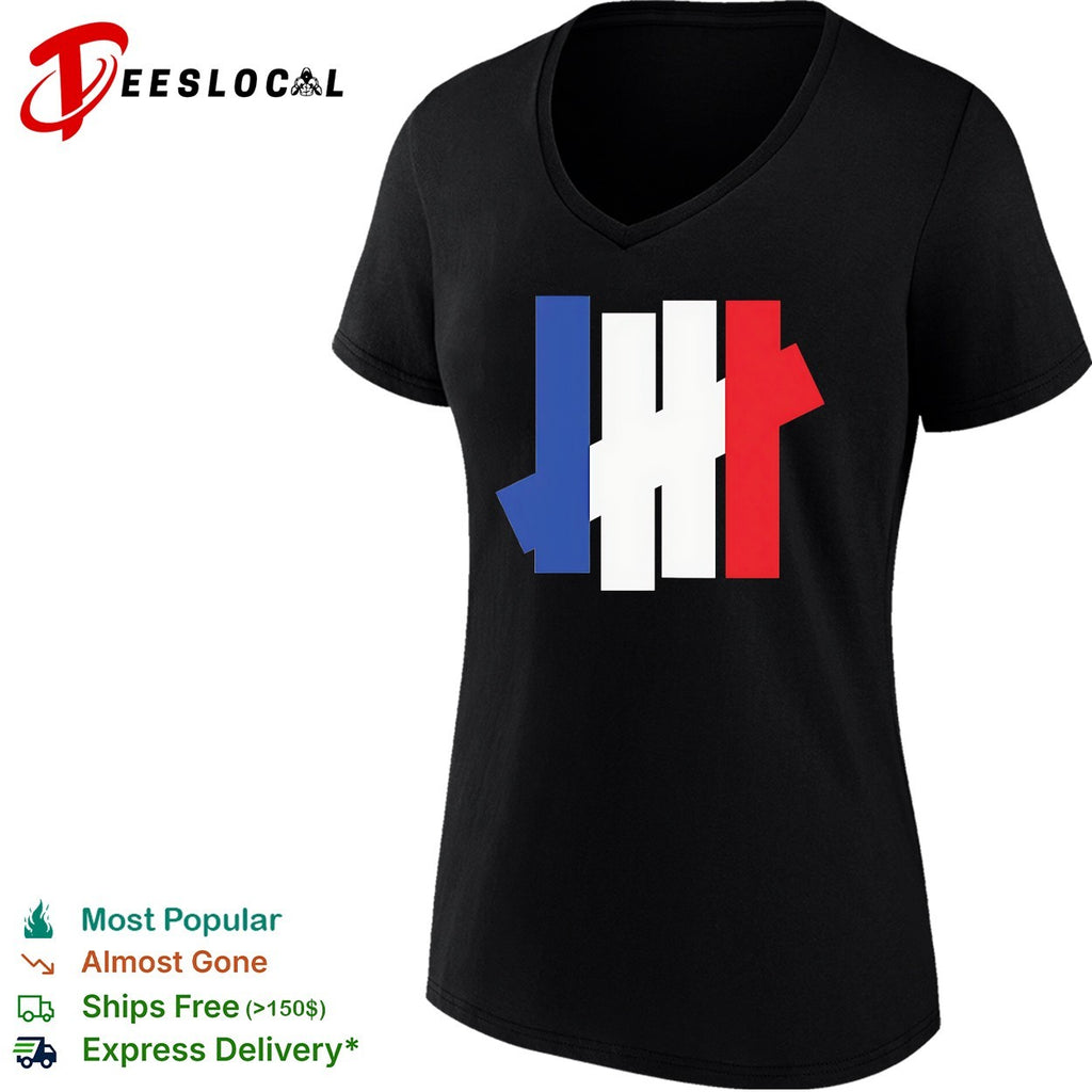 France flag x Undefeated logo shirt