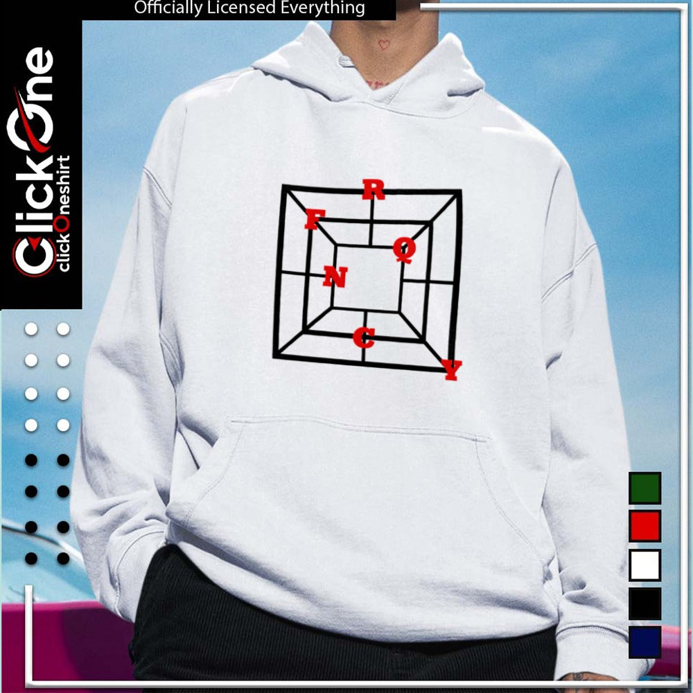 Frank Ocean R Q N C Y optical illusion shirt