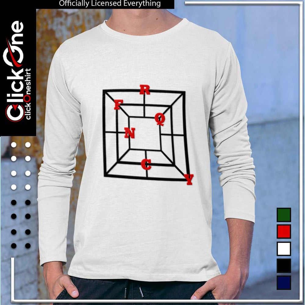 Frank Ocean R Q N C Y optical illusion shirt