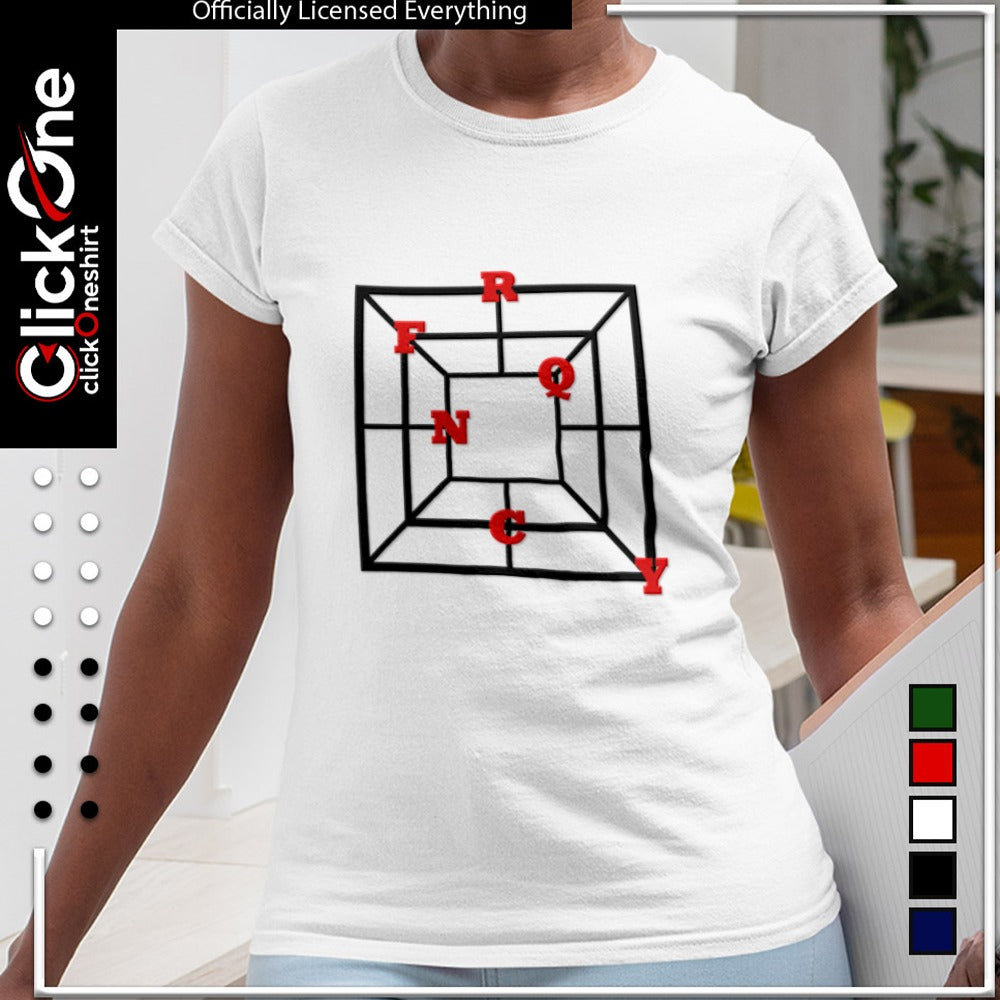 Frank Ocean R Q N C Y optical illusion shirt