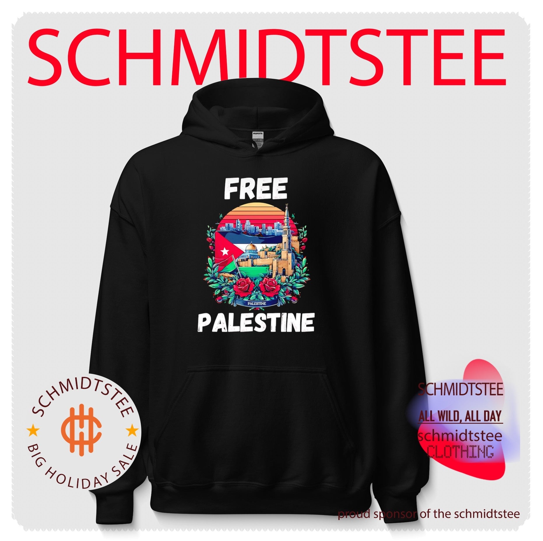 Free Palestine with Dome of the Rock and Floral Wreath shirt