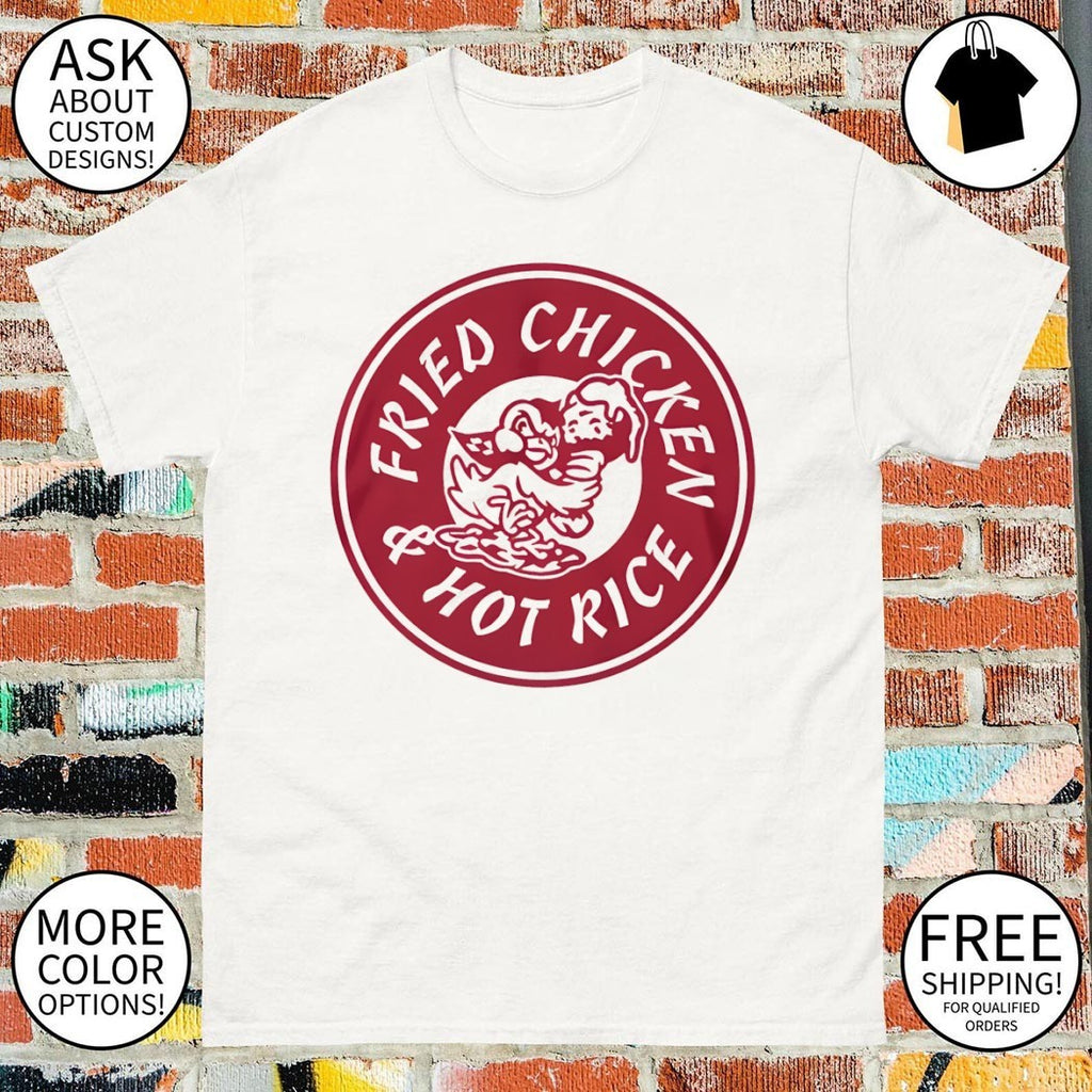 Fried Chicken and Hot Rice Circle Akron RubberDucks Barberton logo shirt