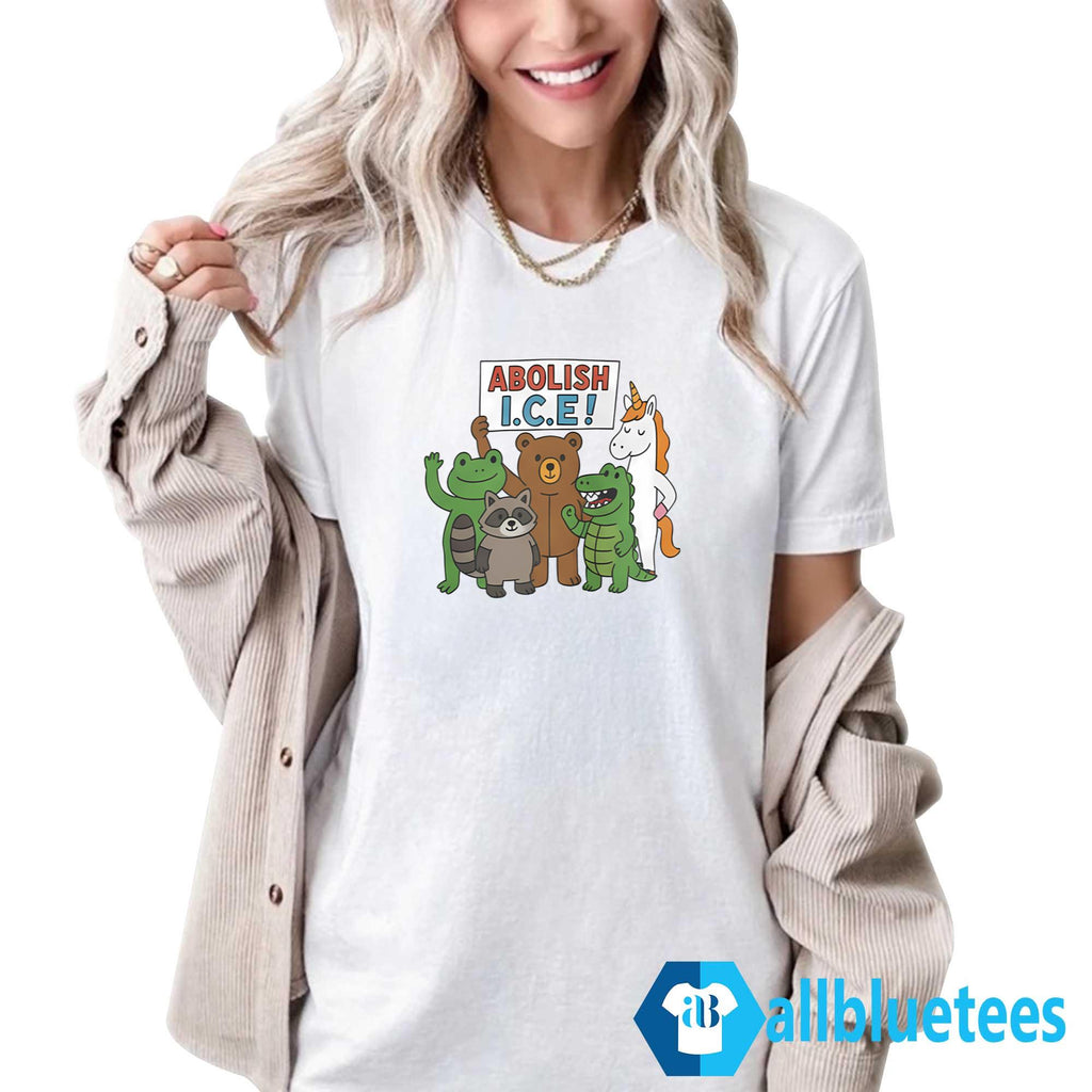 Frog Bear Raccoon Abolish ICE Shirt