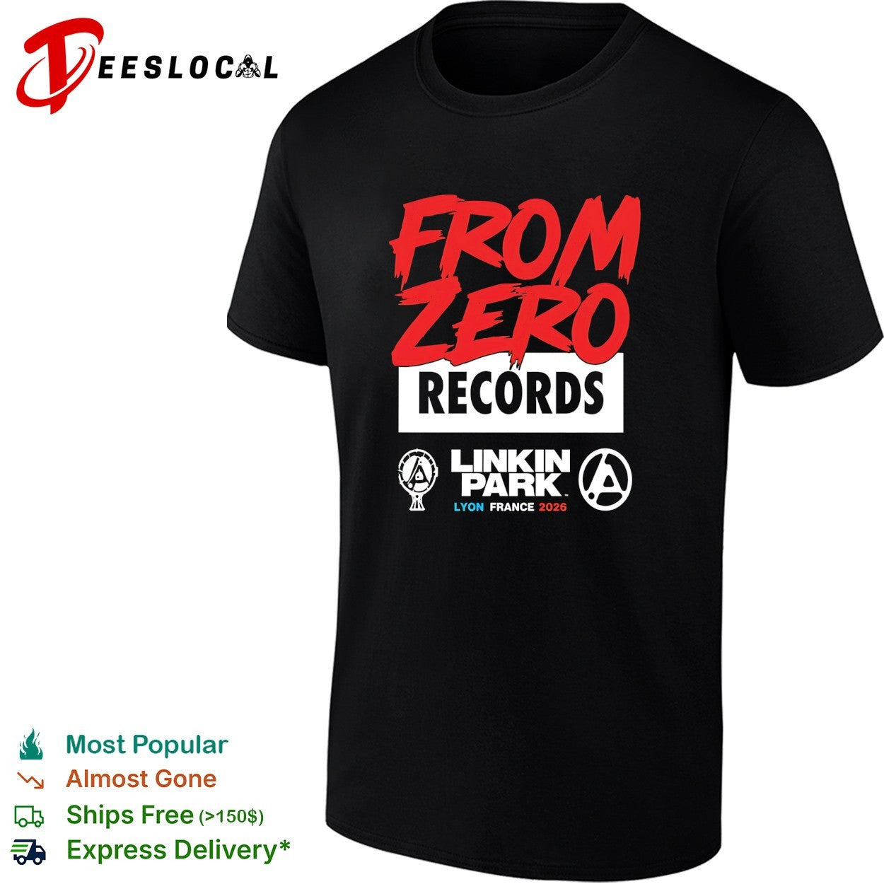 From Zero Records Linkin Park Lyon France 2026 shirt
