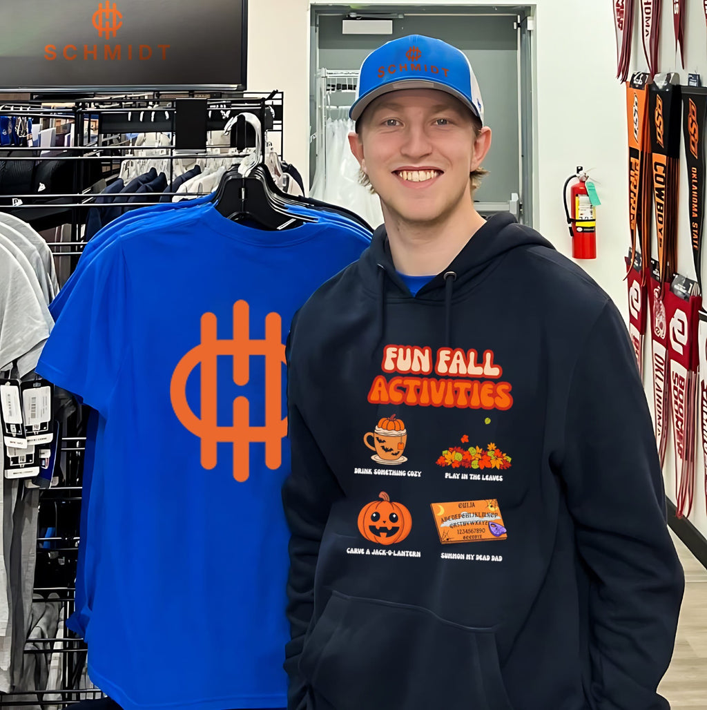 Fun Fall Activities Drink Cozy Play in Leaves Carve Jack-o-Lantern Summon My Dead Dad shirt