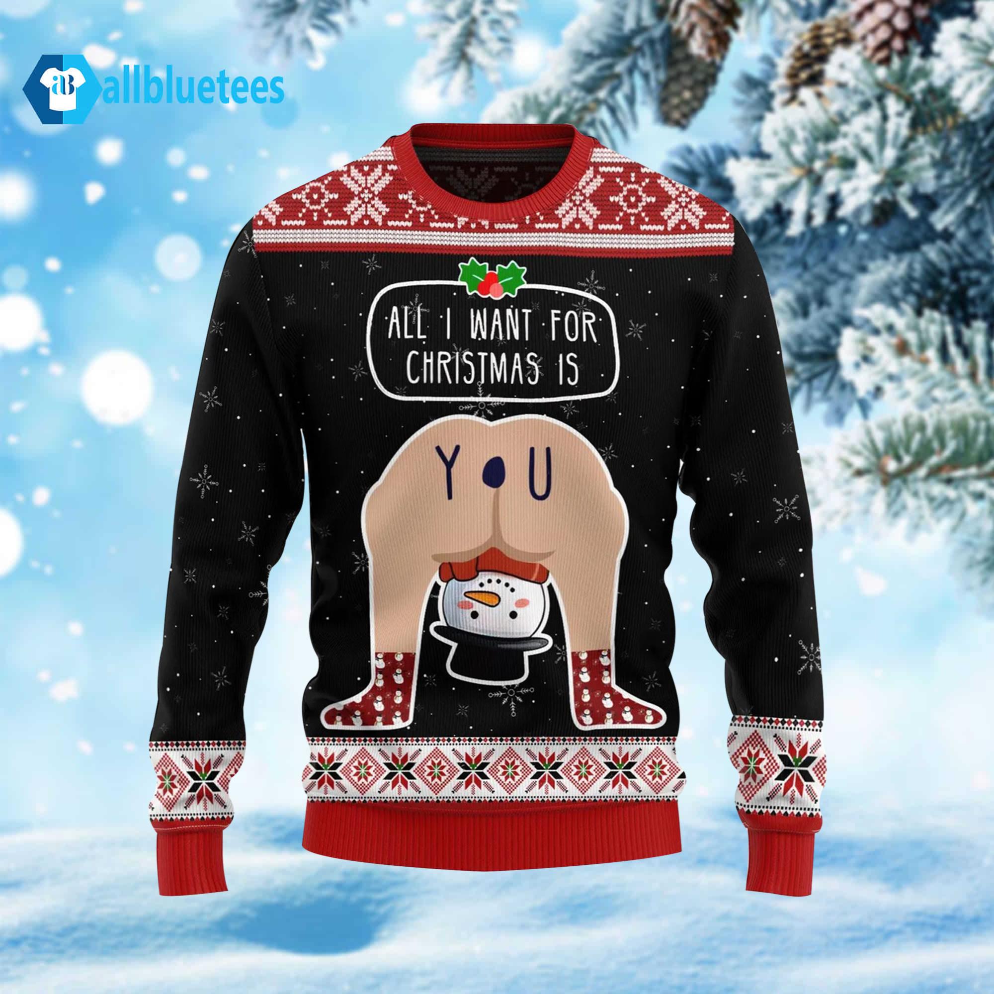 Funny All I Want For Christmas Is You Ugly Christmas Sweater
