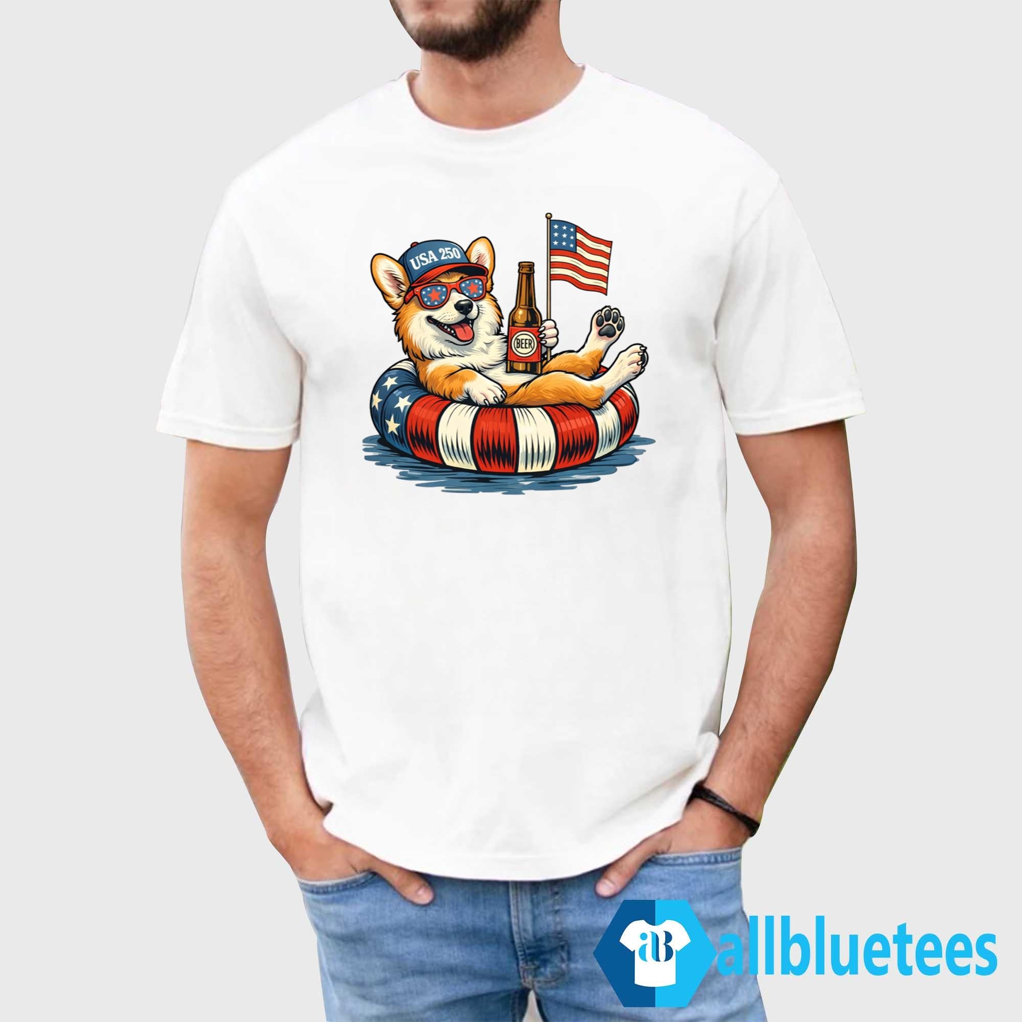 Funny Corgi USA 250 Shirt