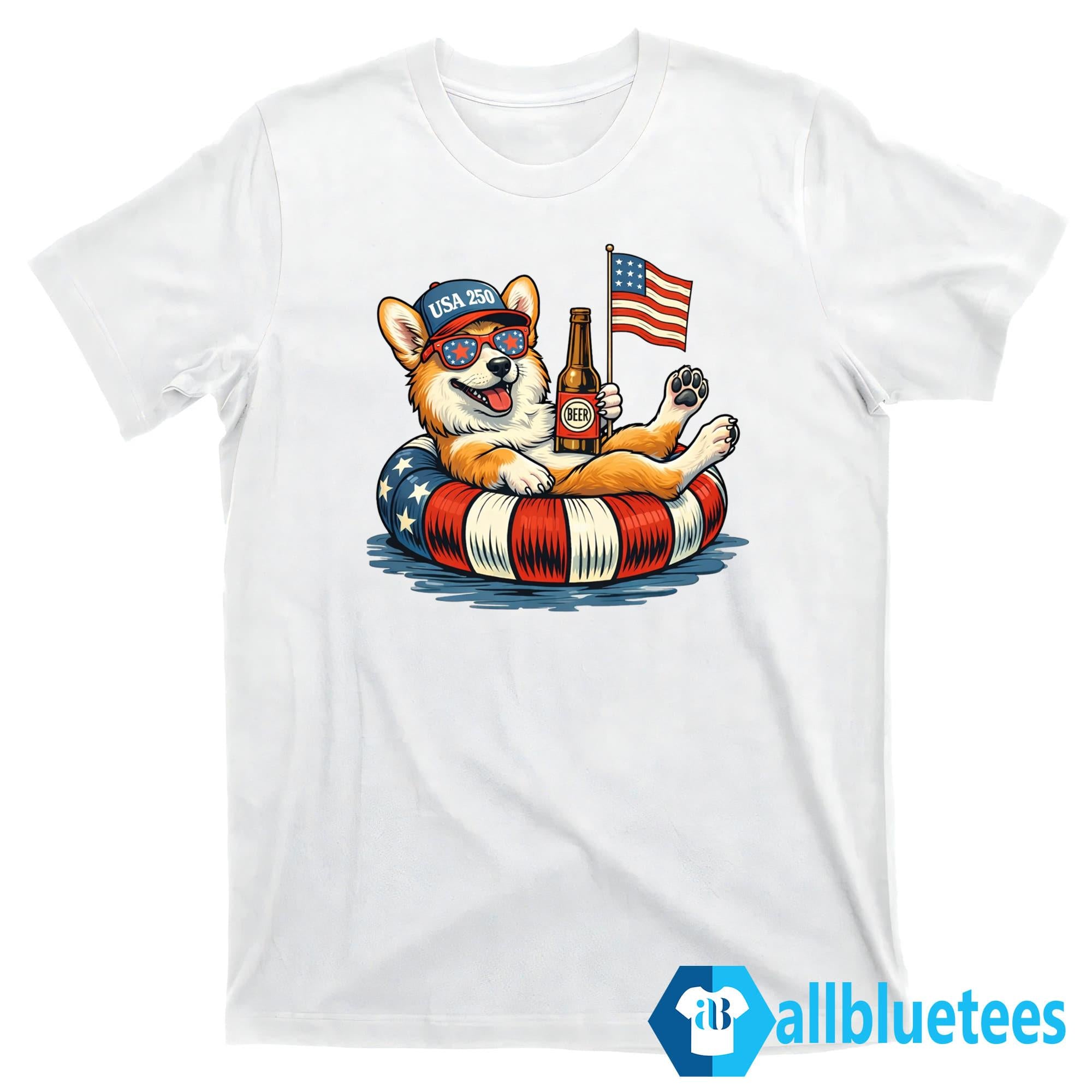 Funny Corgi USA 250 Shirt