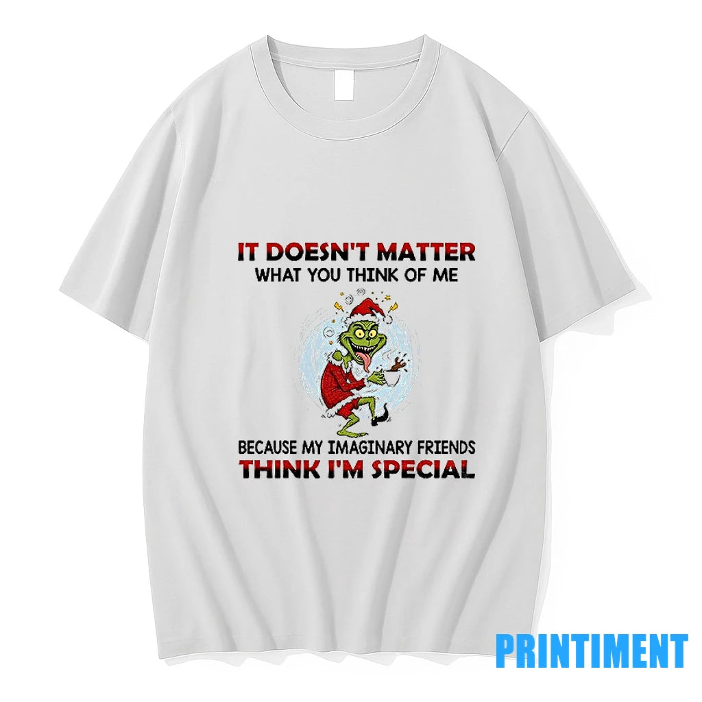 Funny Grinch Santa It Doesnt Matter What You Think Of Me Think Im Special Tshirts Hoodie Sweatshirt | PurePodTees.com