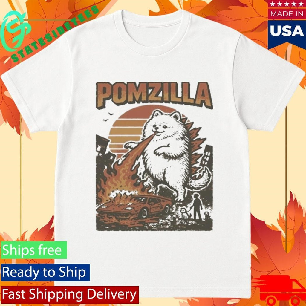 Funny Pomeranian Godzilla Shirt