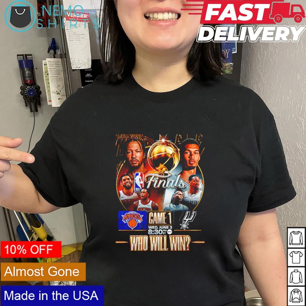 Game 1 Brunson NY Knicks and Wemby Spurs Wed June 3rd who will win shirt
