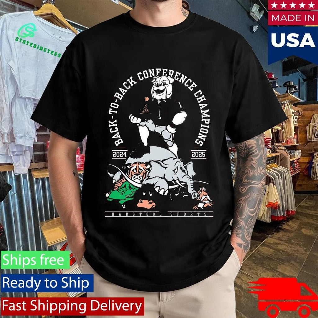 Georgia Bulldogs Back to Back Conference Champions 2025 Shirt