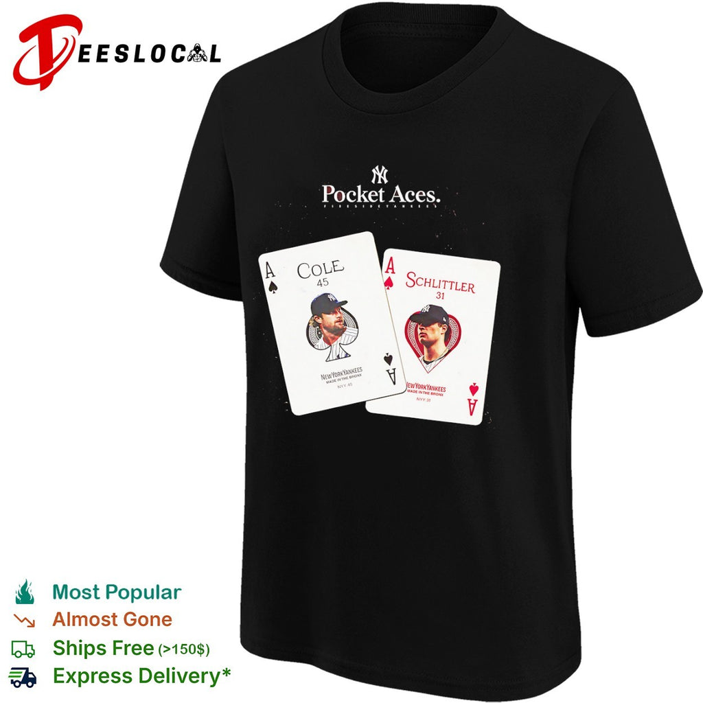 Gerrit Cole and Jack Neely New York Yankees Pocket Aces MLB Baseball shirt
