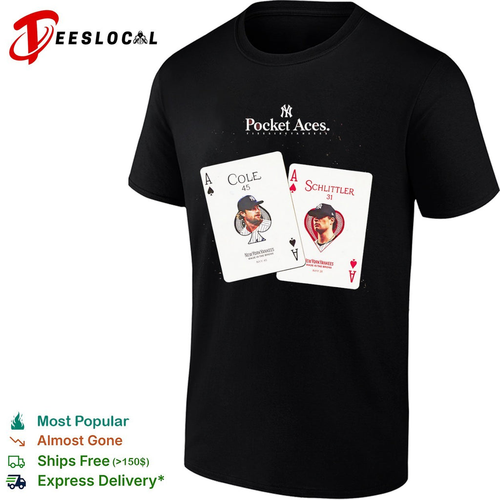 Gerrit Cole and Jack Neely New York Yankees Pocket Aces MLB Baseball shirt