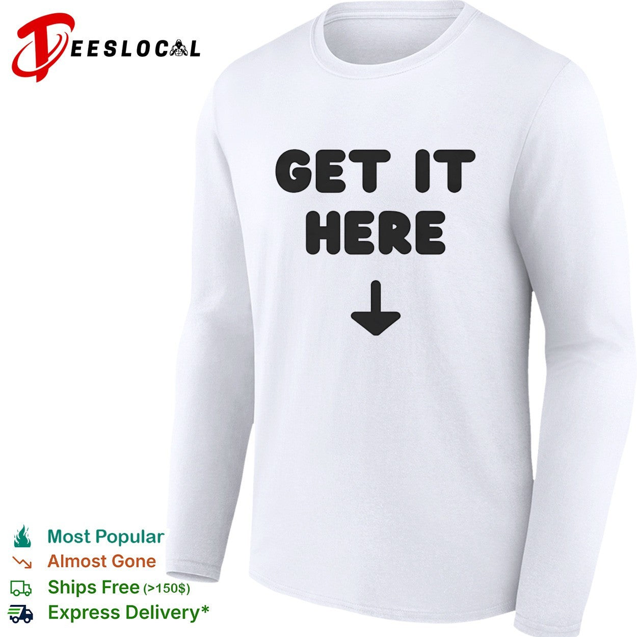 Get it here arrow down shirt