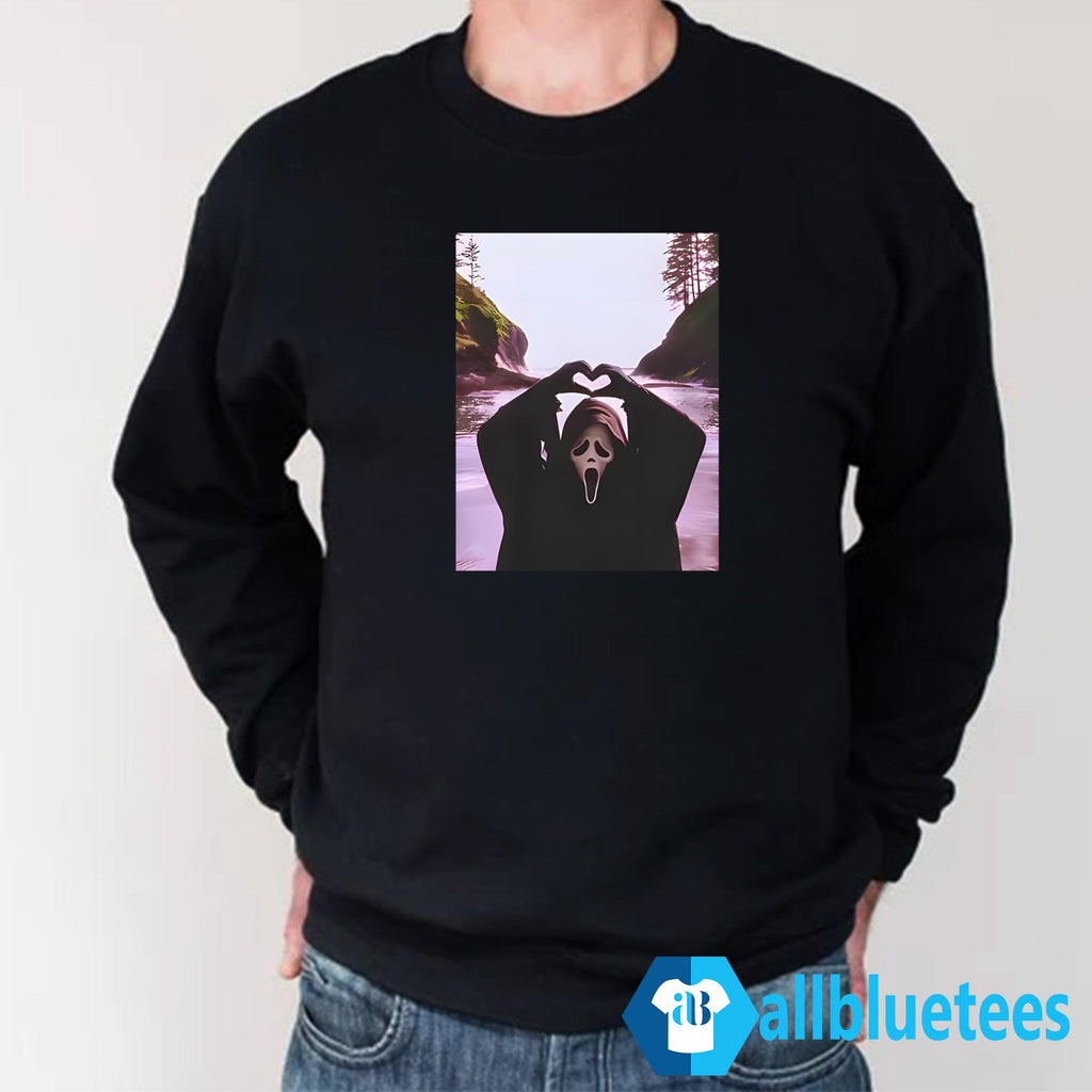 Ghostface Scream Halloween Heart Hands Shirt