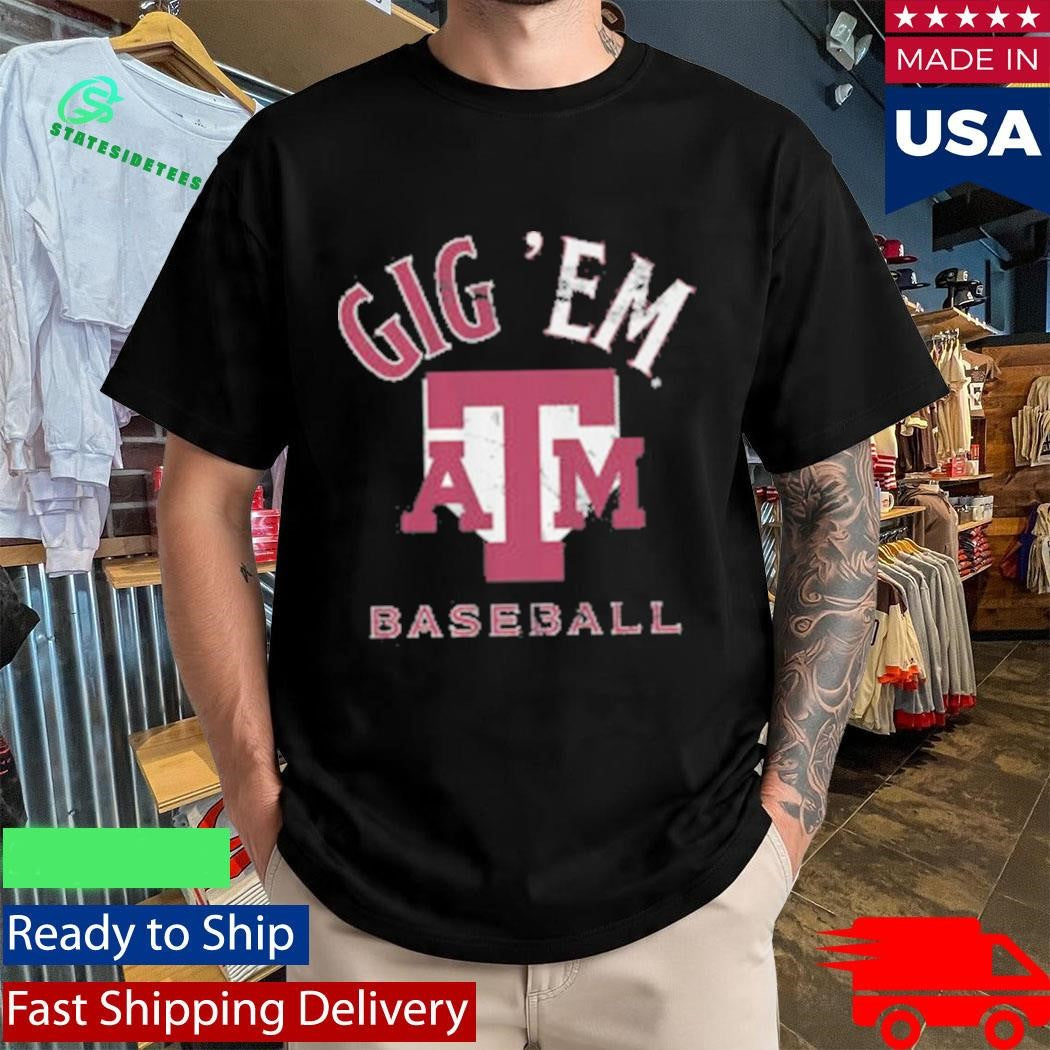 Gig ’Em ATM Diamond Logo Texas A&M Baseball Shirt