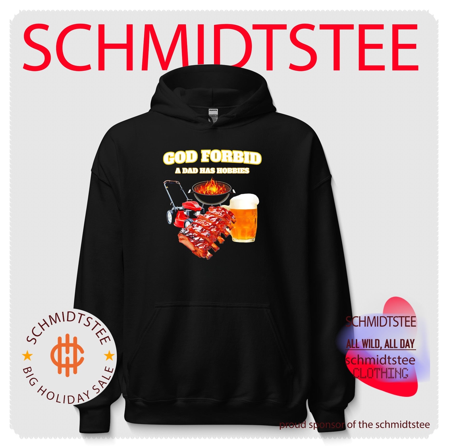God forbid a dad has hobbies food illustration shirt