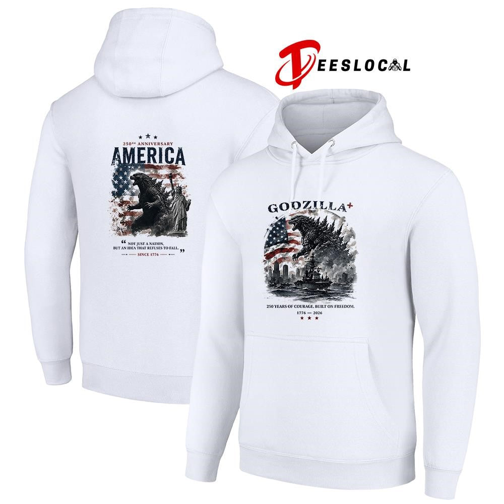 Godzilla 250th anniversary America 250 years of courage built on freedom shirt