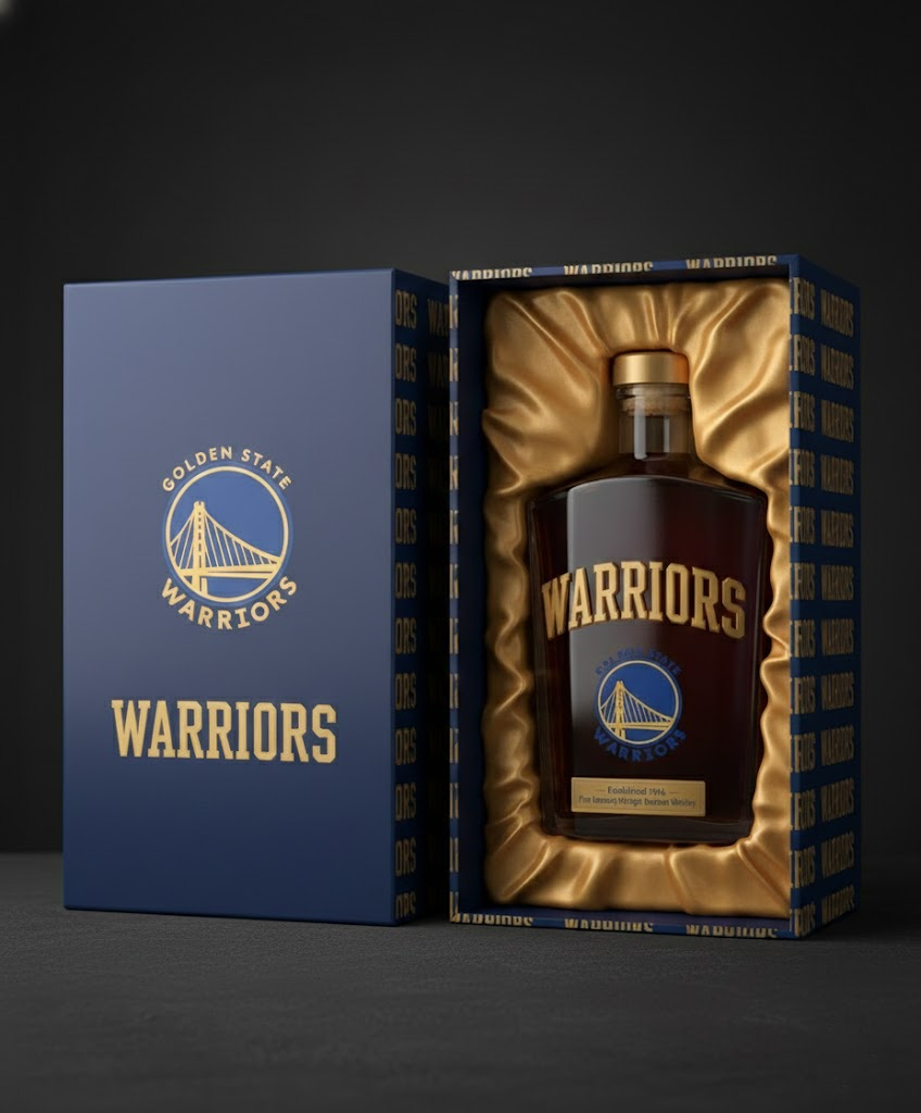Golden State Warriors Whiskey Bottle Decanter – Dub Nation Curry Gift NBA Custom