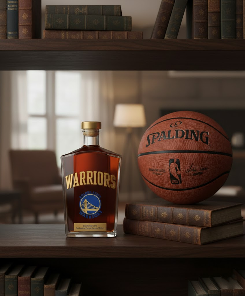 Golden State Warriors Whiskey Bottle Decanter – Dub Nation Curry Gift NBA Custom