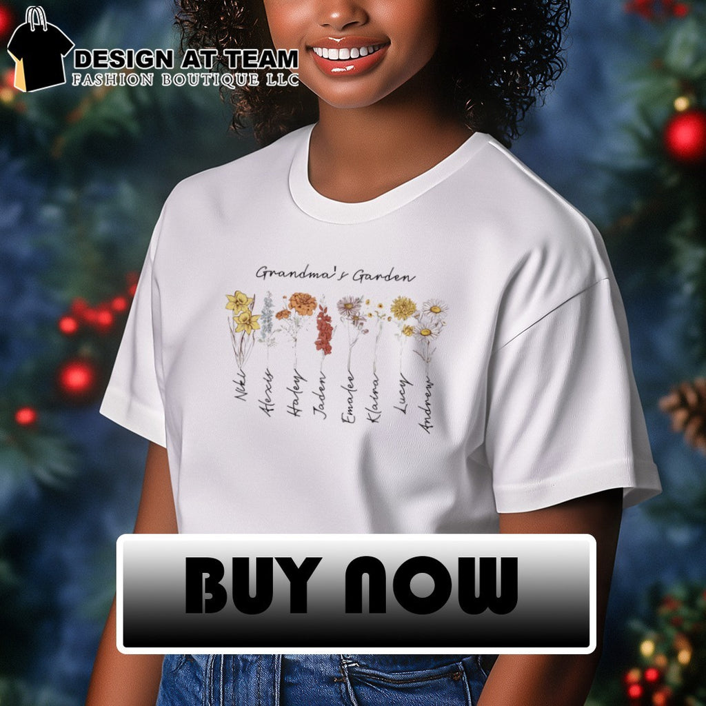 Grandma’s garden birth flower love grows here shirt
