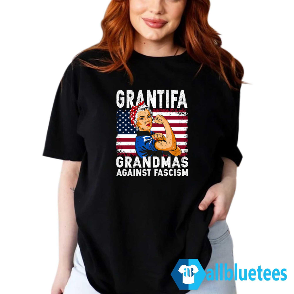 Grantifa Grandmas Against Fascism Flag Shirt