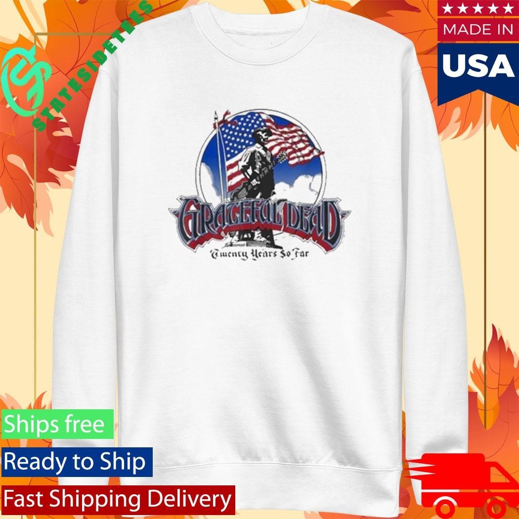 Grateful Dead Twenty Years So Far American Flag Vintage Band Shirt