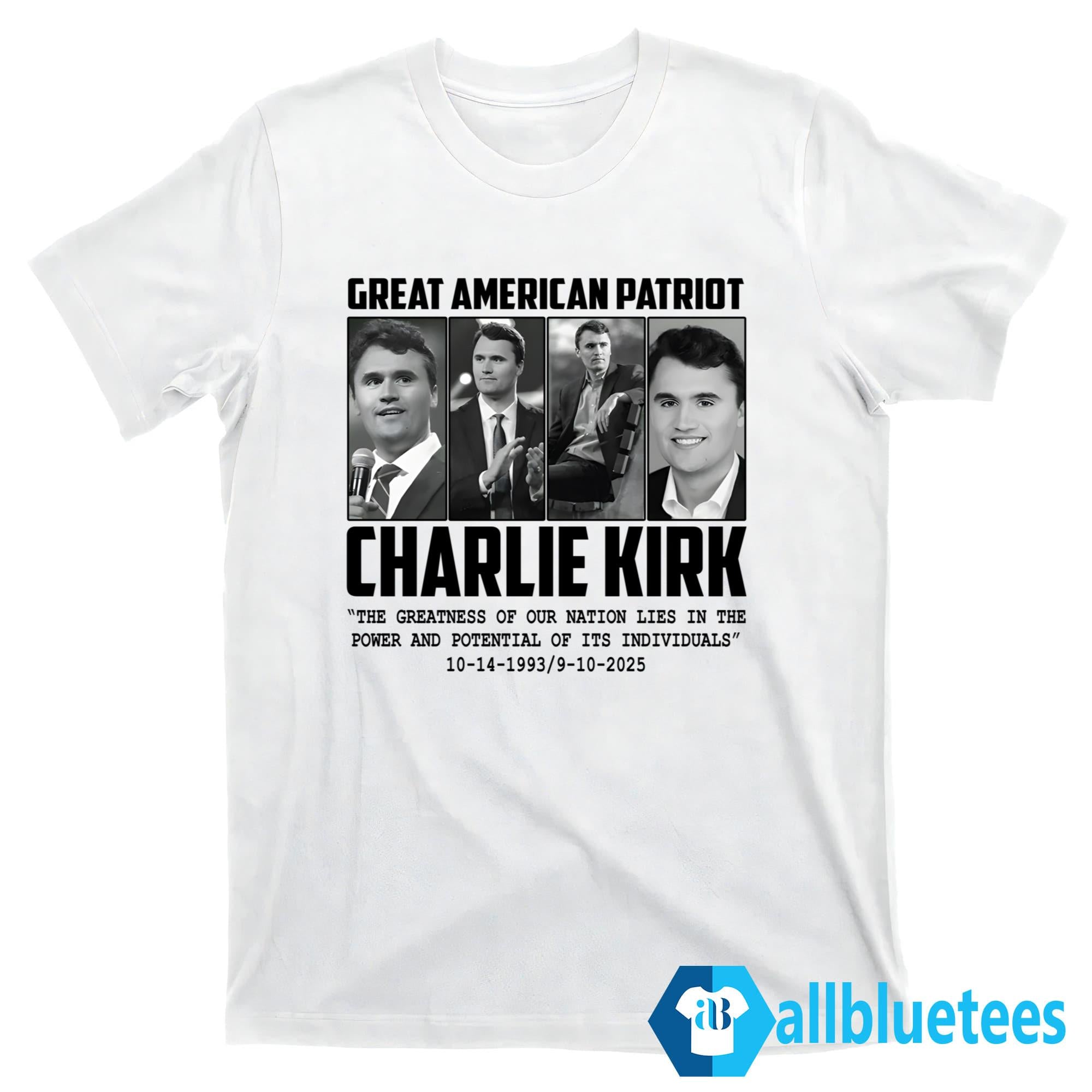 Great American Patriot Charlie Kirk Shirt