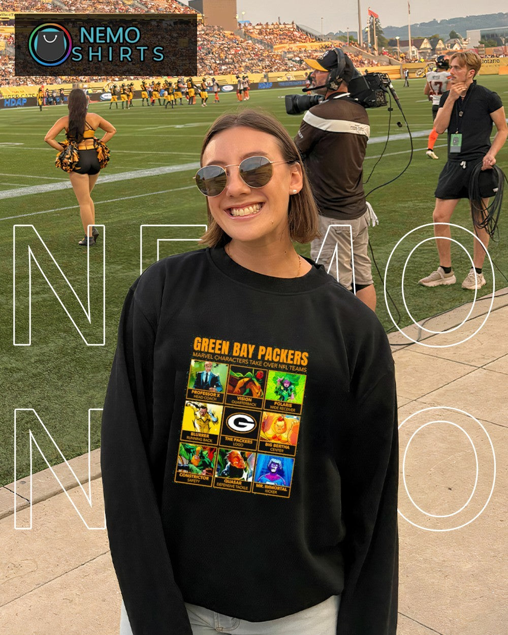 Green Bay Packers Marvel characters take over NFL teams characters shirt