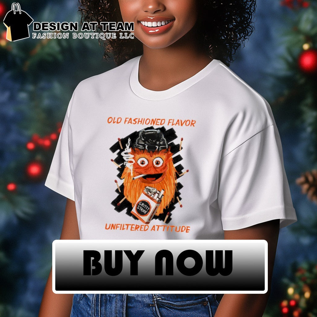 Gritty smoking Philadelphia Flyers Hockey Old Fashioned Flavor Unfiltered Attitude shirt