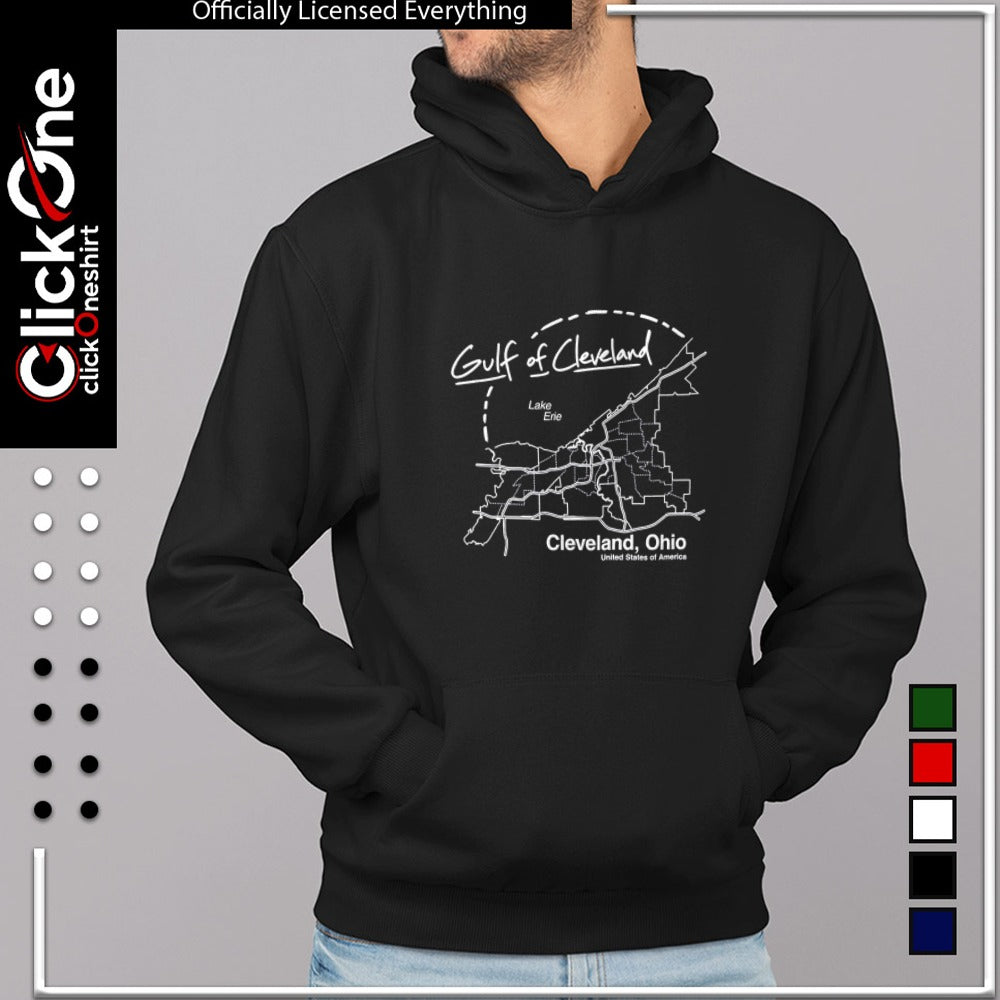Gulf of Cleveland Lake Erie Cleveland Ohio United States of America map city shirt