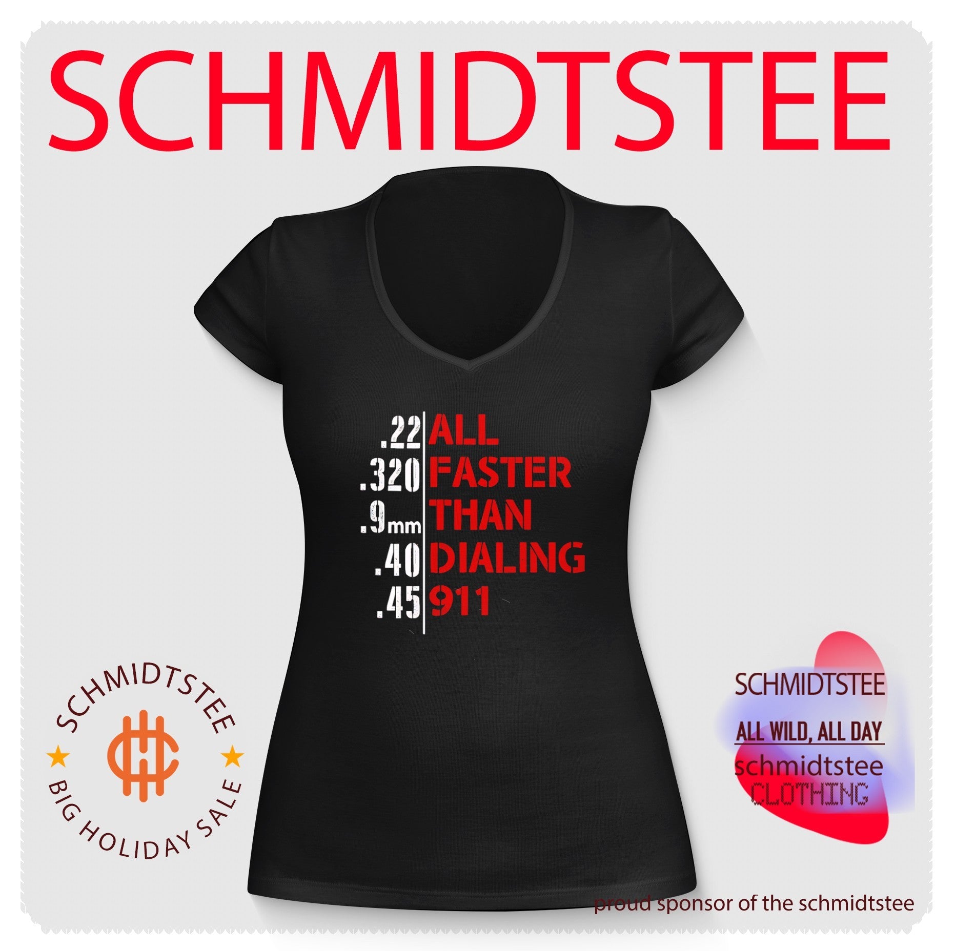 Gun all faster than than dialing 911 shirt
