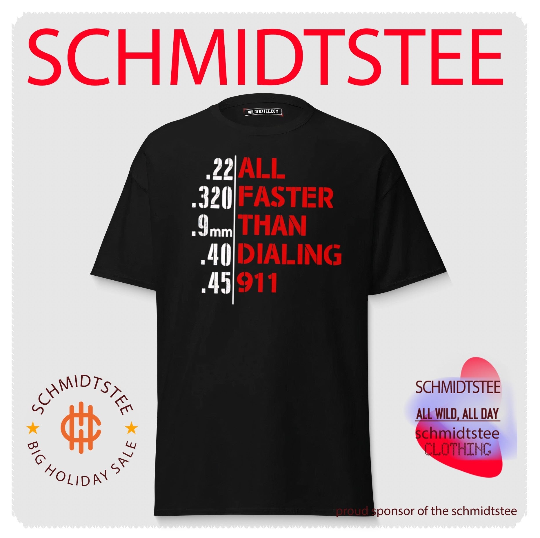 Gun all faster than than dialing 911 shirt