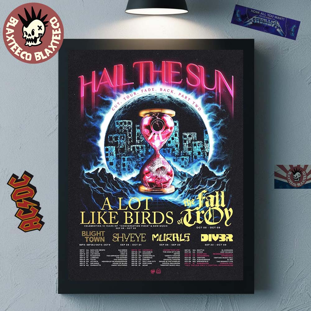 Hail The Sun Cut Tour Fade Back Part 2 2026 Tour North America Schedule Dates Home Decor Poster Canvas