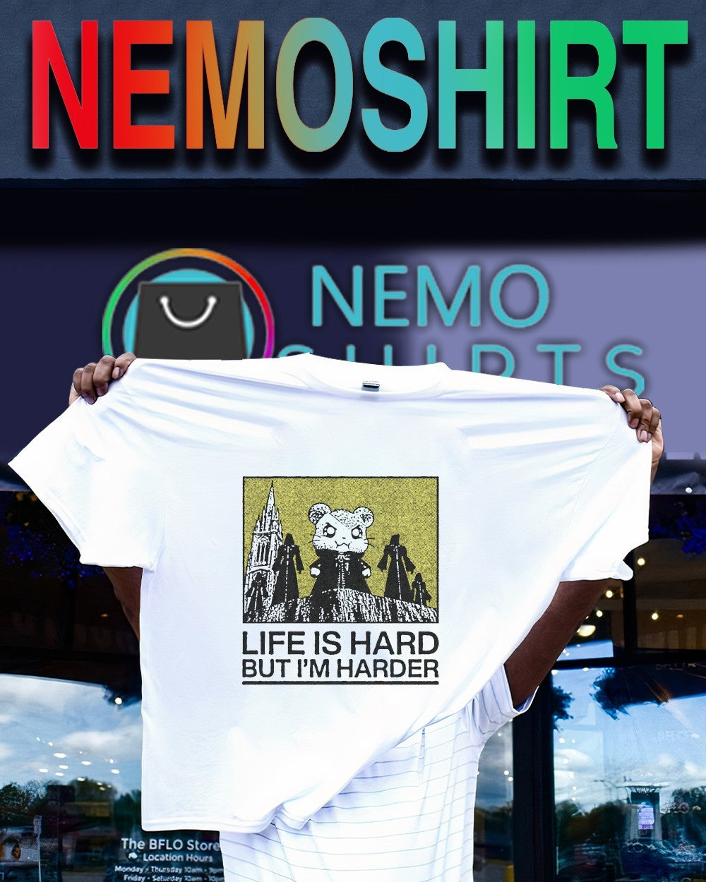 Hamtaro life is hard but i’m harder shirt
