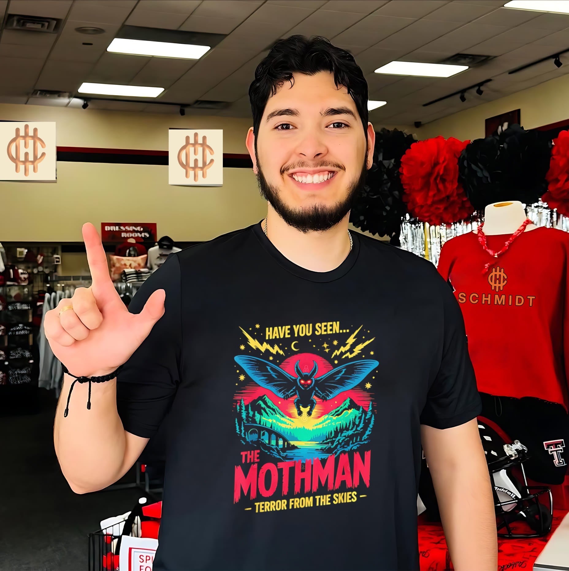 Have you seen the Mothman terror from the skies graphic shirt